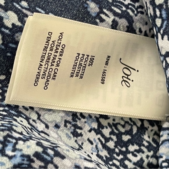 NWT Joie Printed Blouse Parisian  Paisley Keyhole Long Sleeve NWOT XL peasant - Picture 5 of 11